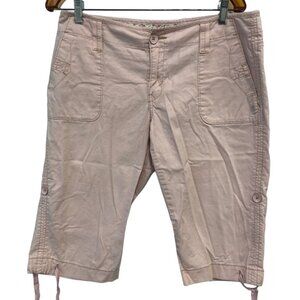 Levis Capri Womens Size 10 Pink Cotton Pockets Crop Pants Breathable Casual